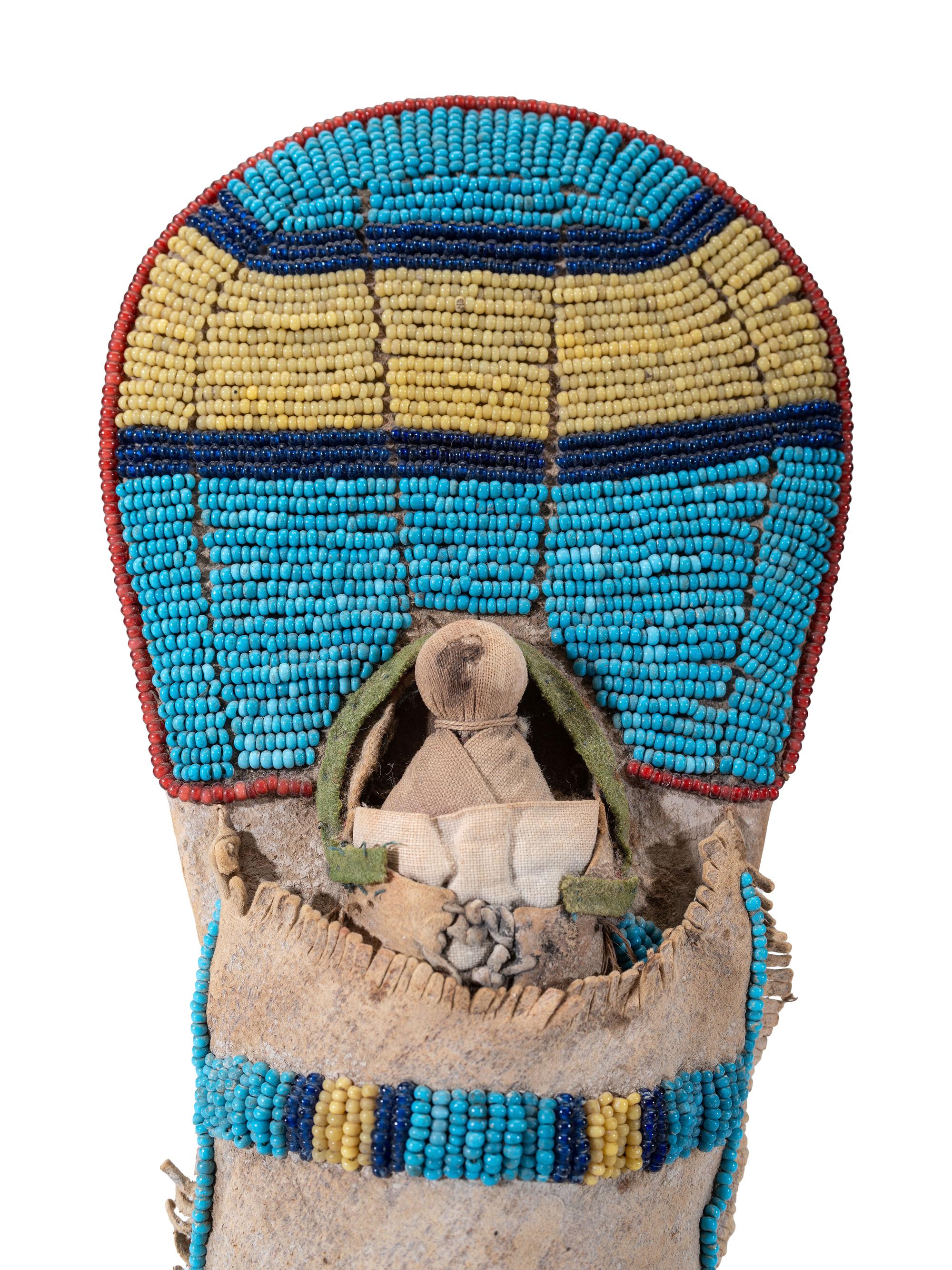 Plateau Beaded Hide Toy Cradle
