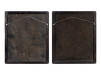 A Pair of Chinese Export Reverse-Painted Mirrors