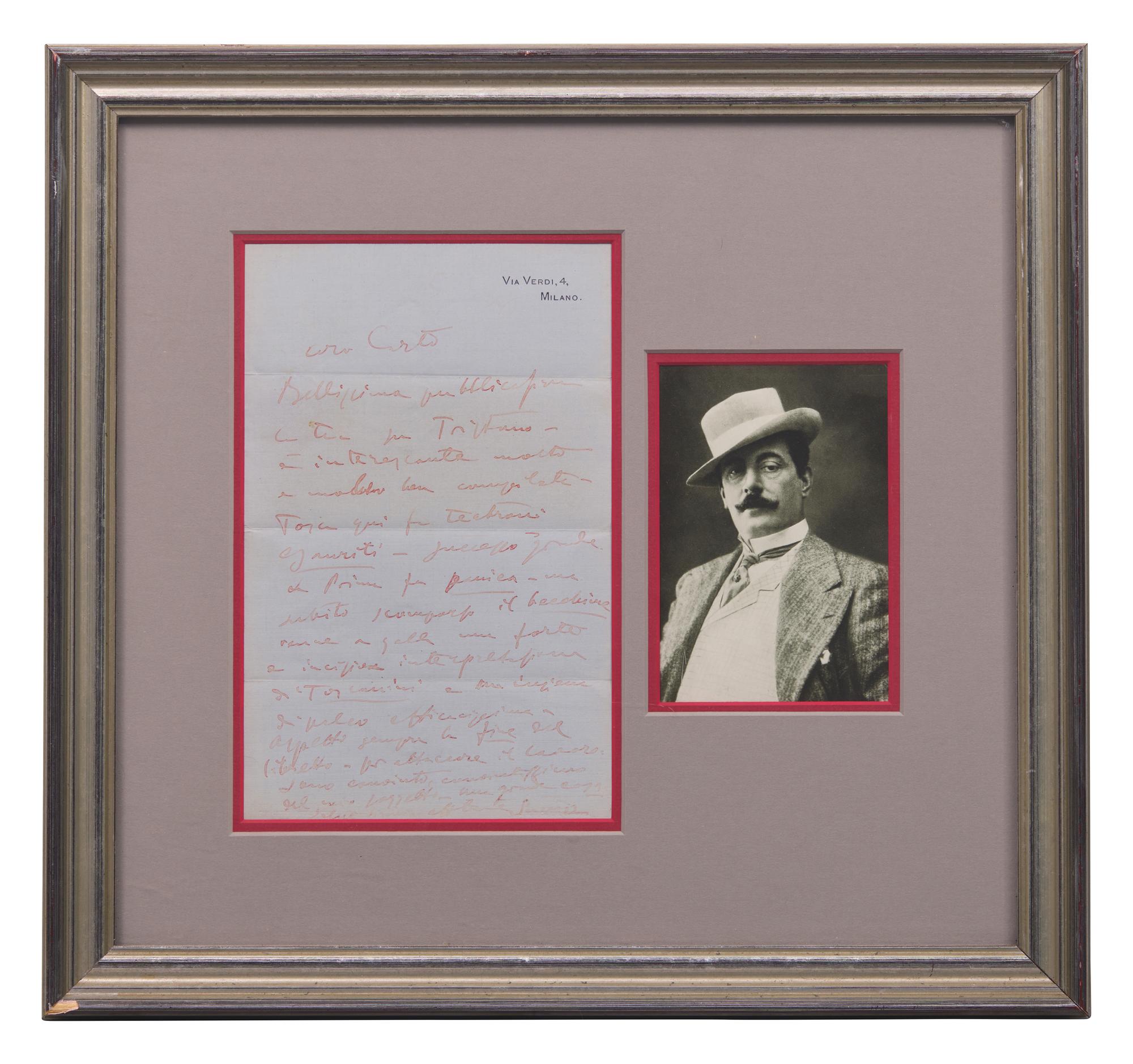 [Music] Puccini, Giacomo. Group of 2 Signed Items