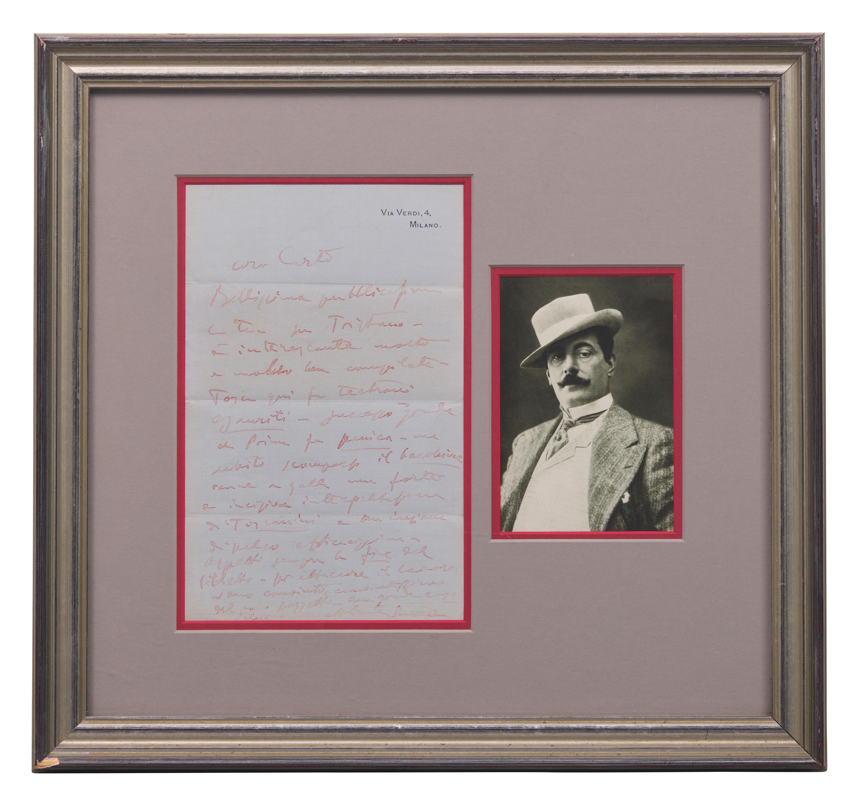 [Music] Puccini, Giacomo. Group of 2 Signed Items
