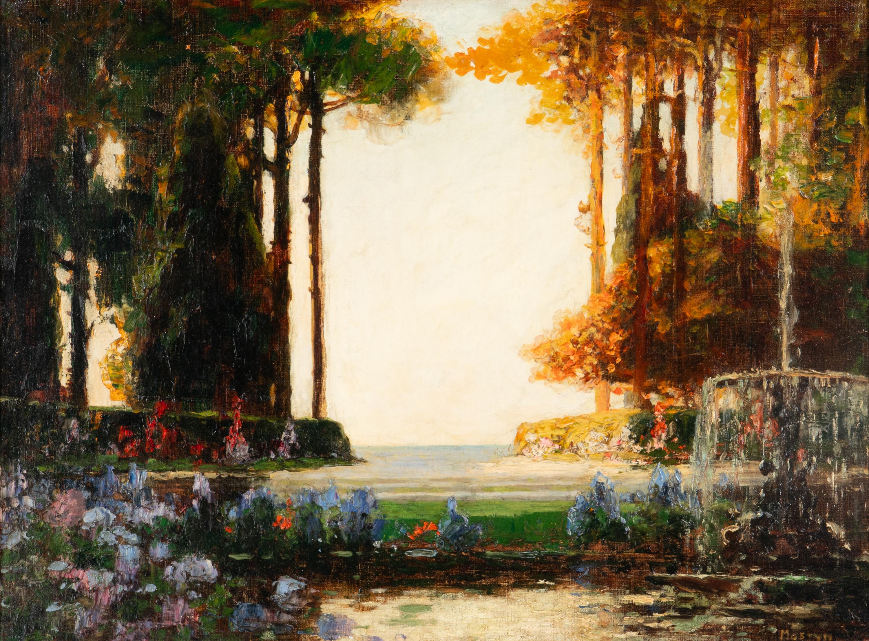 Thomas Edwin Mostyn (British, 1864–1930) — Idyllic Garden with Fountain