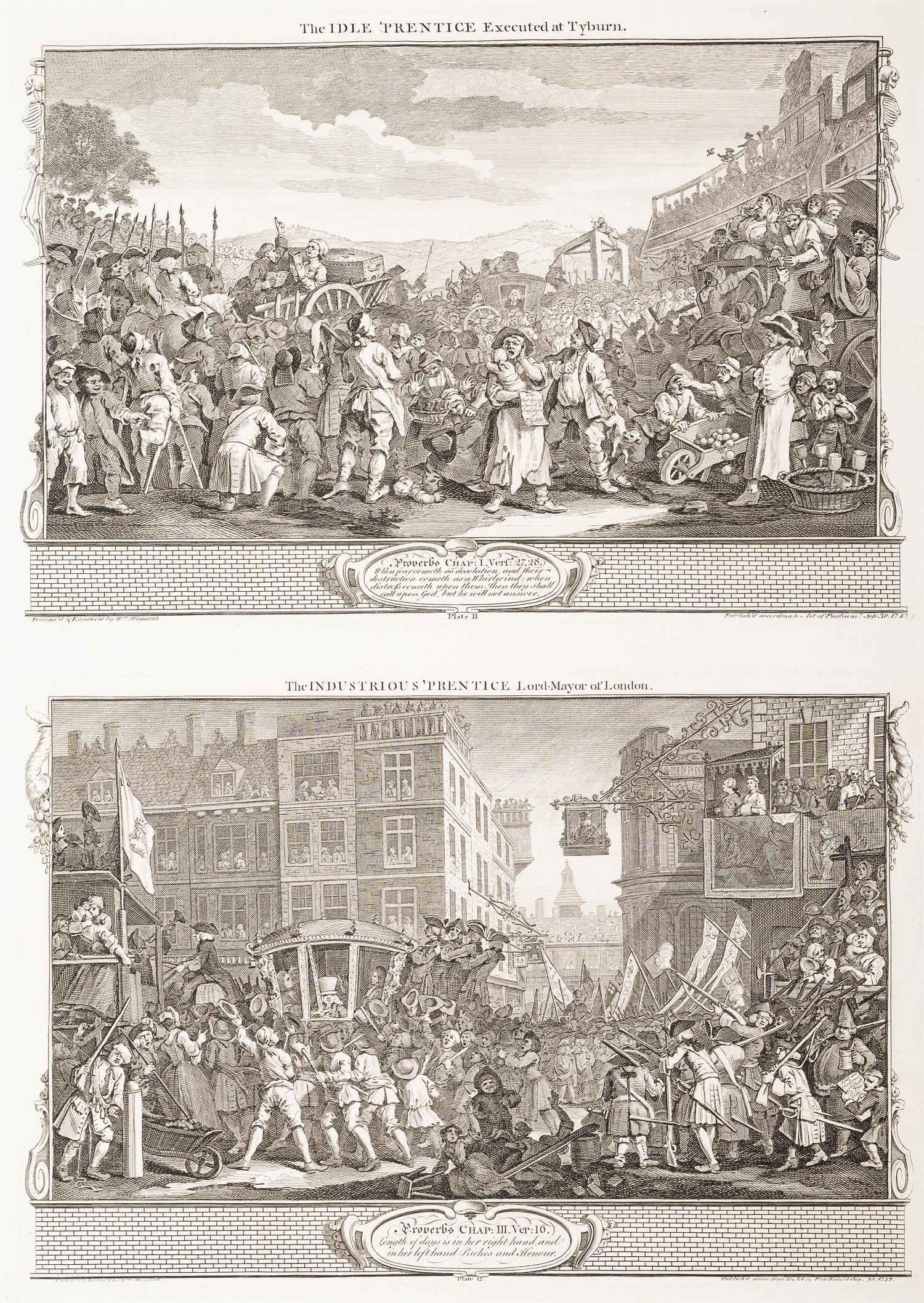 Industry and Idleness (the complete set of 12 prints)