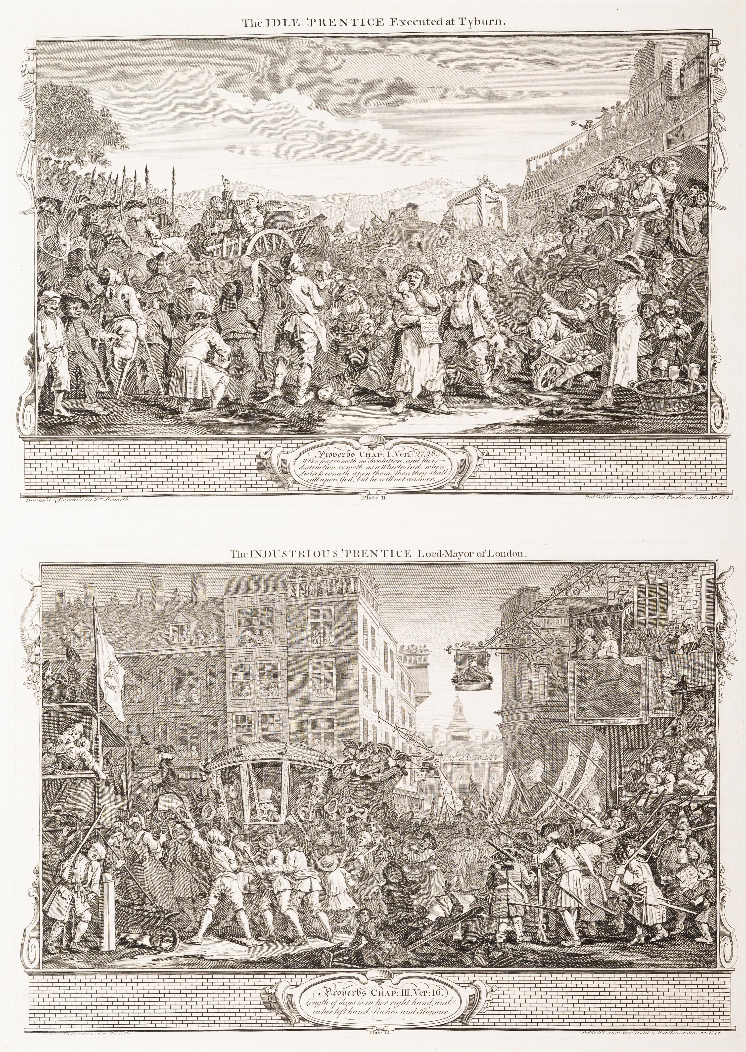 Industry and Idleness (the complete set of 12 prints)