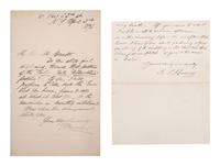 [ARTISTS]. Autograph letters signed by Thomas MORAN and E.L. HENRY.
