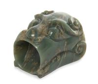 A Carved Jade Coupe Height 4 1/4 inches.