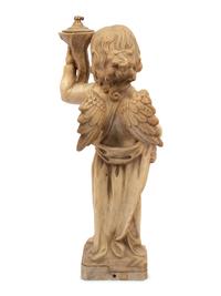 An Italian Composite Figure of a Putto with a Cornucopia