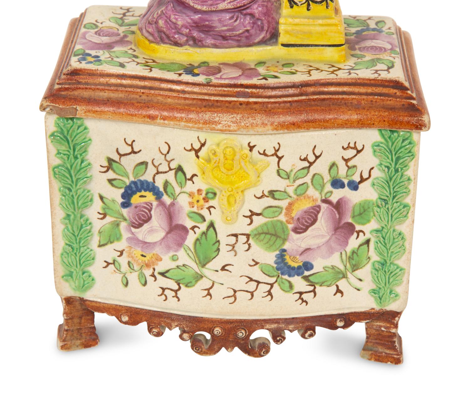 A Staffordshire Pearlware Box and Cover