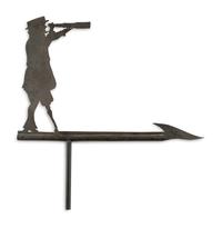 A Cut Sheet Iron Peg Legged Sailor with Spyglass Weathervane