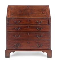 A George III Mahogany Slant-Front Bureau