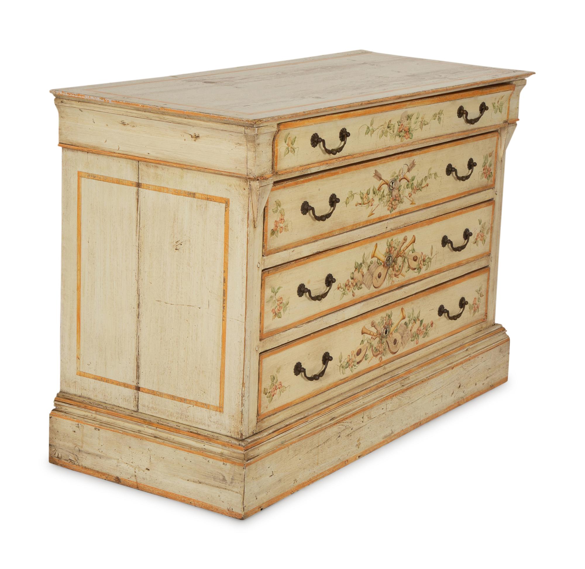 A Venetian Style Painted Commode