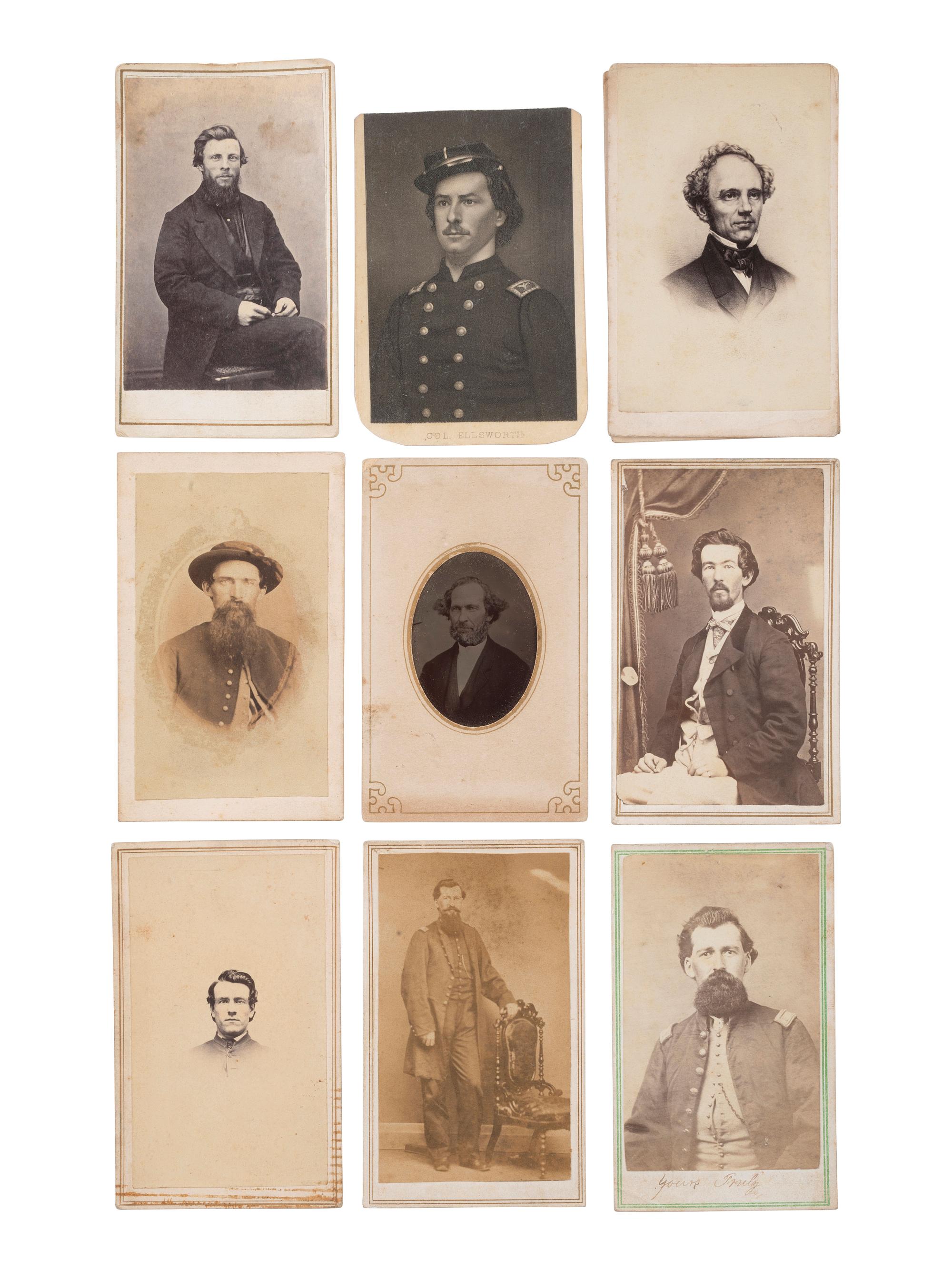 [CIVIL WAR]. Approx. 50 CDVs of Civil War generals and political figures.