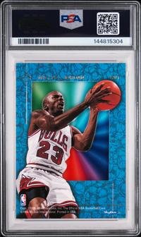 A 1995-96 NBA Hoops Skyview Michael Jordan Basketball Card No. SV1 (PSA 8 NM-MT)