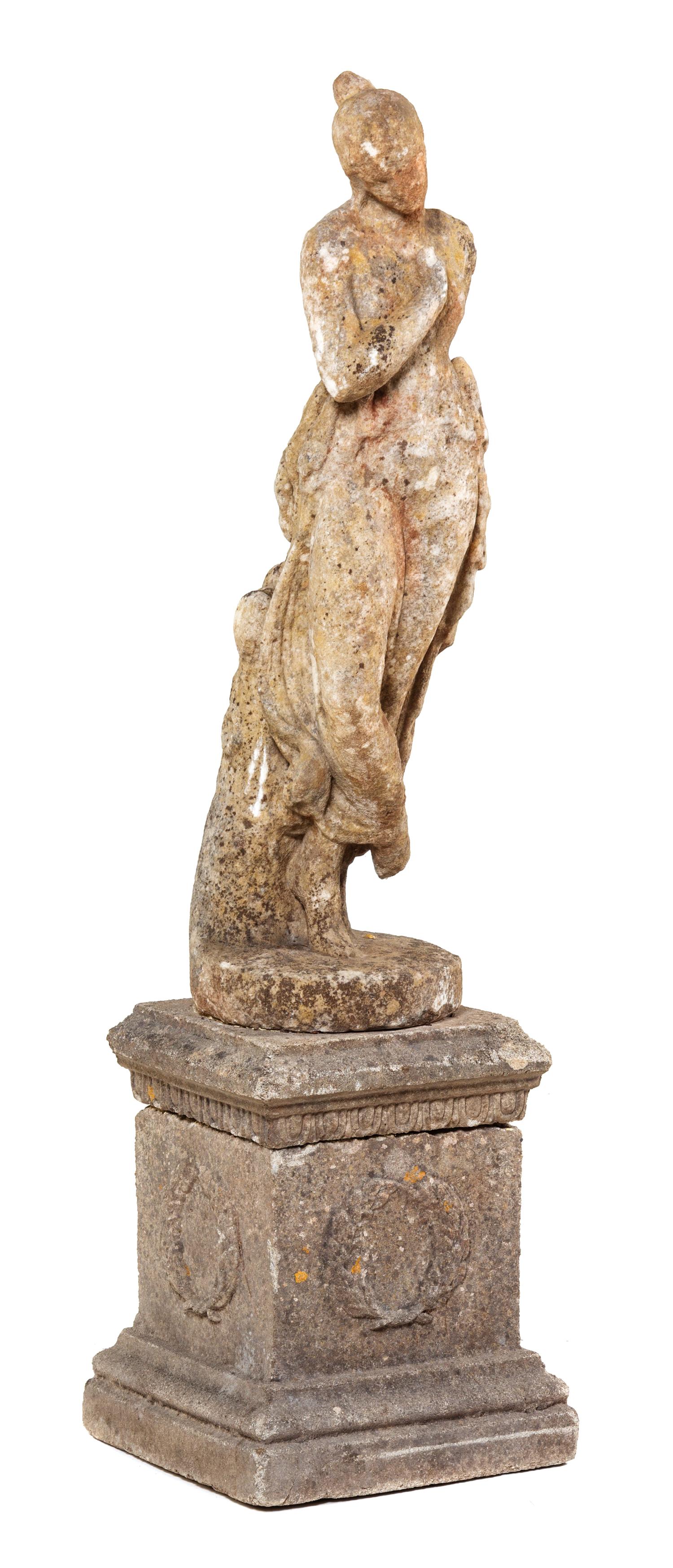 A Continental Stone Figure Height 48 1/2 inches. — PROBABLY 19TH CENTURY