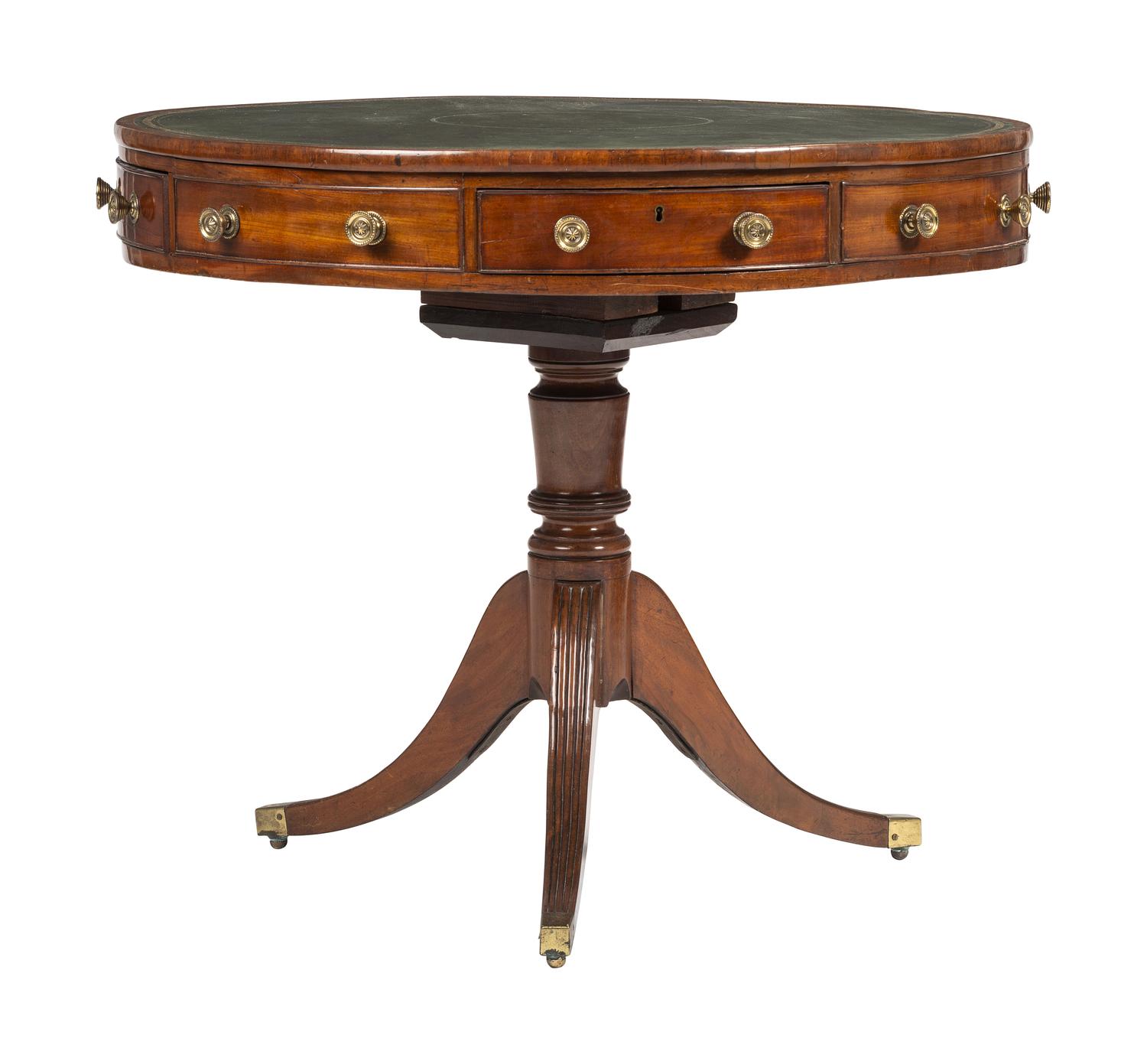 A Regency-Style Mahogany Veneered Rent Table