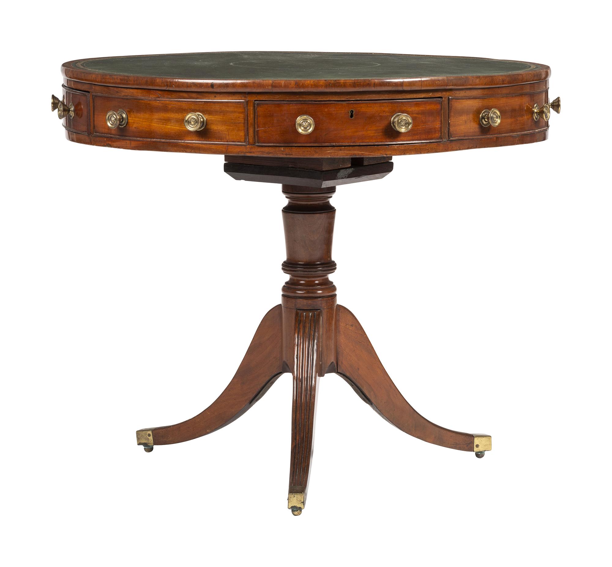 A Regency-Style Mahogany Veneered Rent Table
