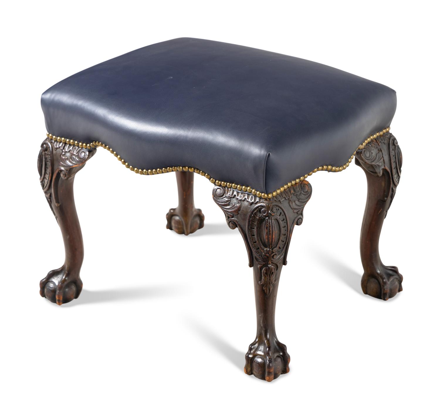 A George II Style Carved Mahogany Footstool