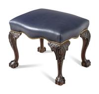 A George II Style Carved Mahogany Footstool