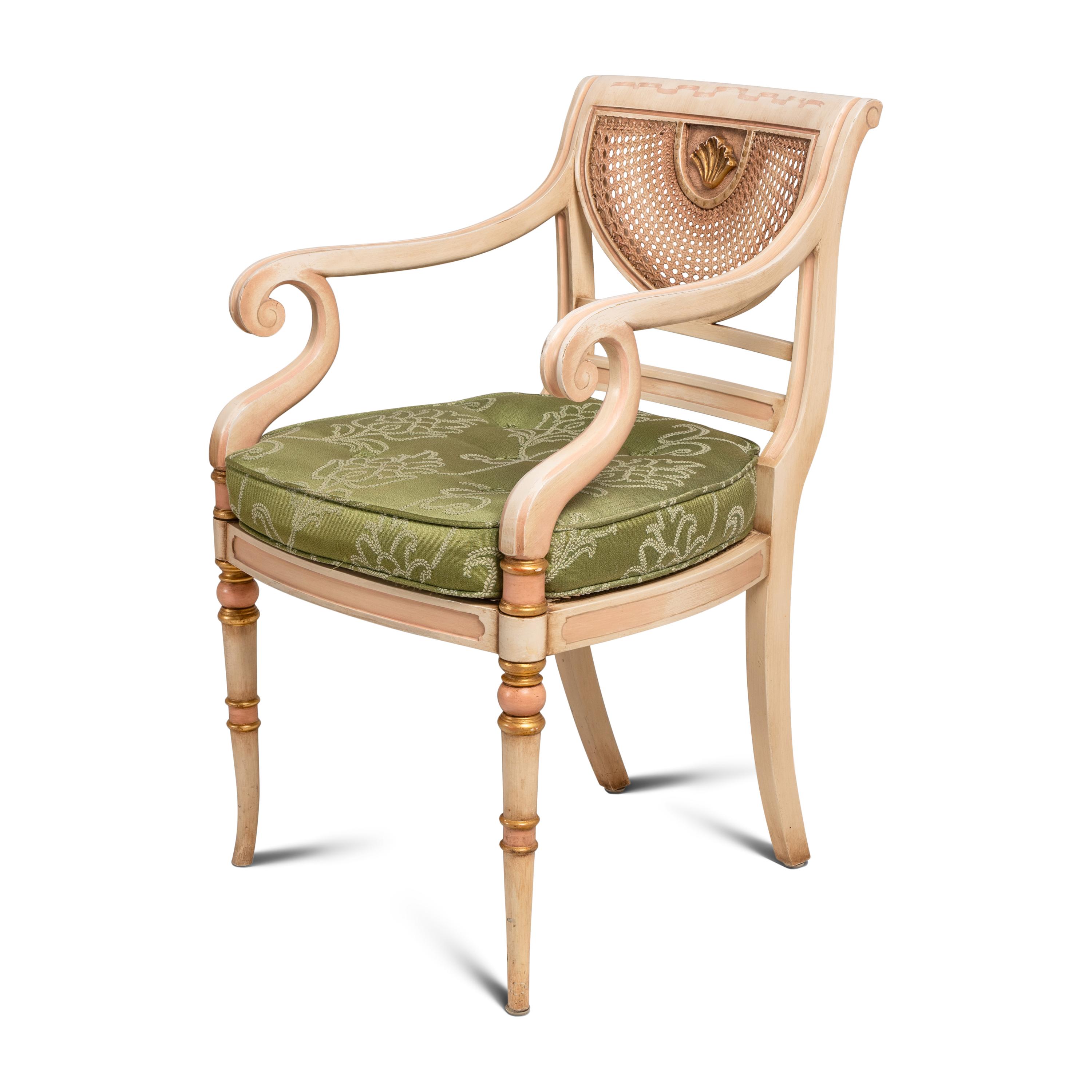 A Set of Eighteen Regency Style Dining Chairs
