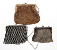 A Collection of Six Metallic Mesh Handbags Width of widest 7 inches. — FIRST HALF 20TH CENTURY