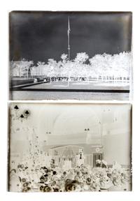 (CHICAGO, PHOTOGRAPHY). A collection of glass plate negatives depicting the Chicago Harbor and boats. Chicago, c. 1890-1905.