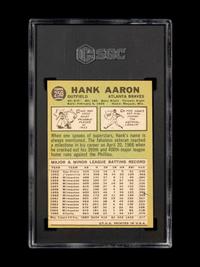 A Group of Six 1967 Topps Hall of Fame Baseball Cards Including Willie Mays Hank Aaron and Roberto Clemente