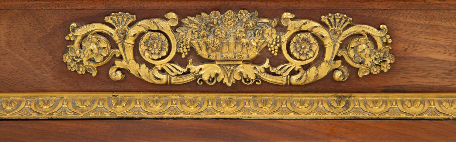 A Regency Gilt Bronze and Mahogany Ink Stand