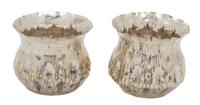 A Pair of English Silver-Plate Candle Votives, Mappin Bros, Sheffield, 20th Century,