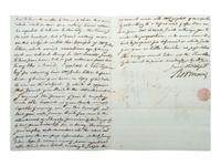 MORRIS, Robert (1734-1806). Autograph letter signed ("Robt. Morris") as United States Senator. Philadelphia, 14 August 1794.