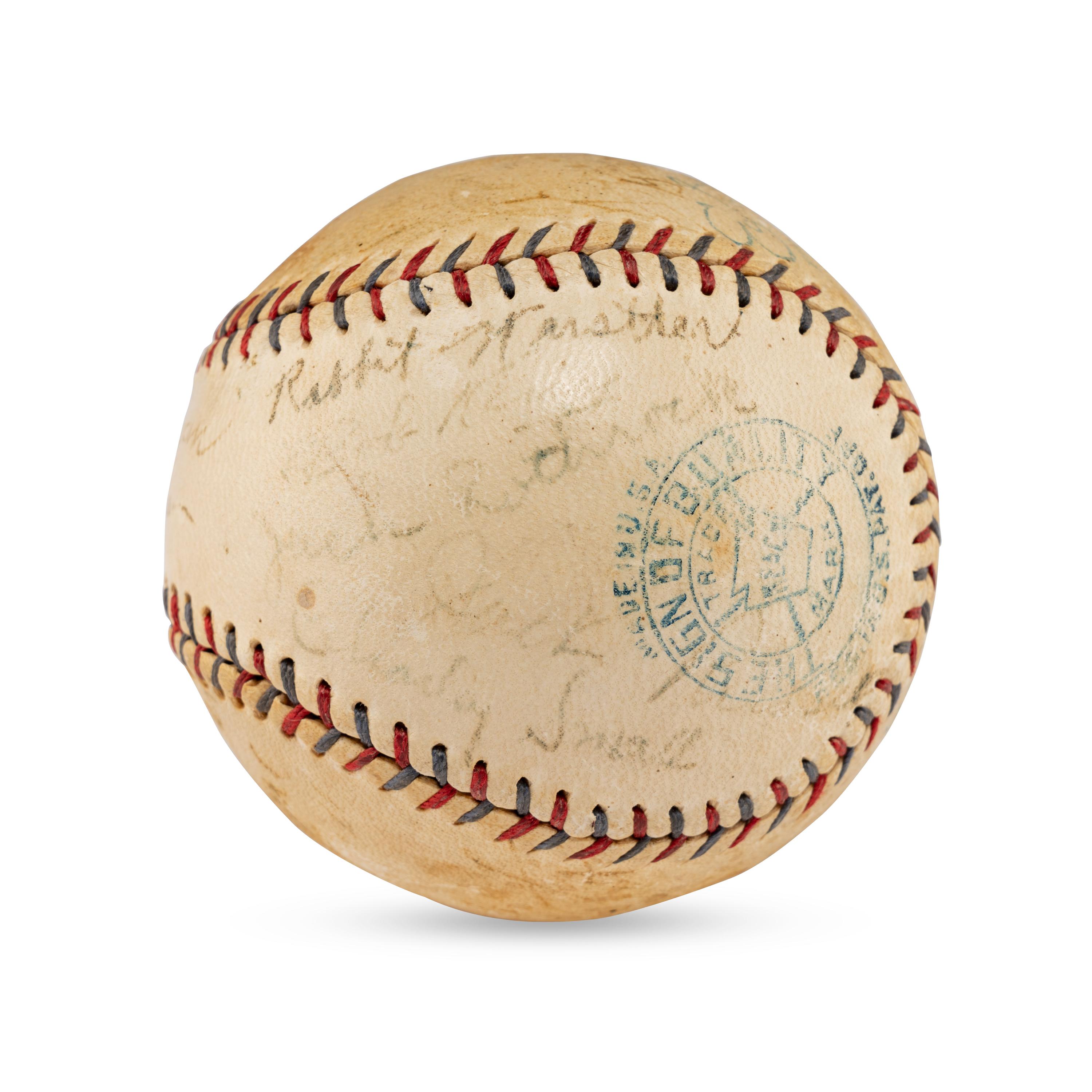 A 1930 Boston Red Sox Team Signed Autograph Baseball (Beckett Authentication Services Letter of Authenticity)