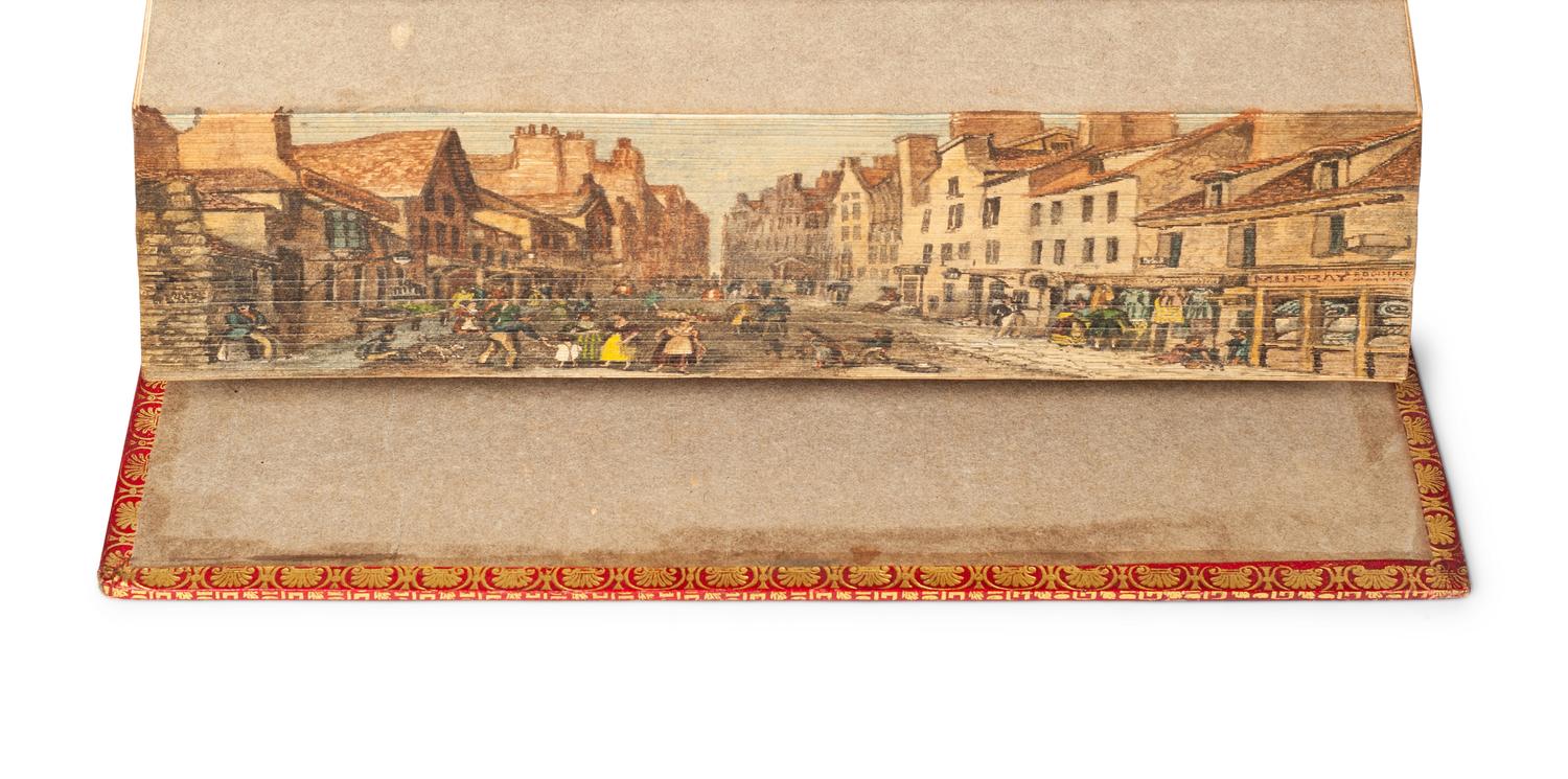 [FORE-EDGE PAINTING]. SCOTT, Walter, Sir (1771-1832). Peveril of the Peak . Edinburgh: Archibald, Constable and Co., 1822.