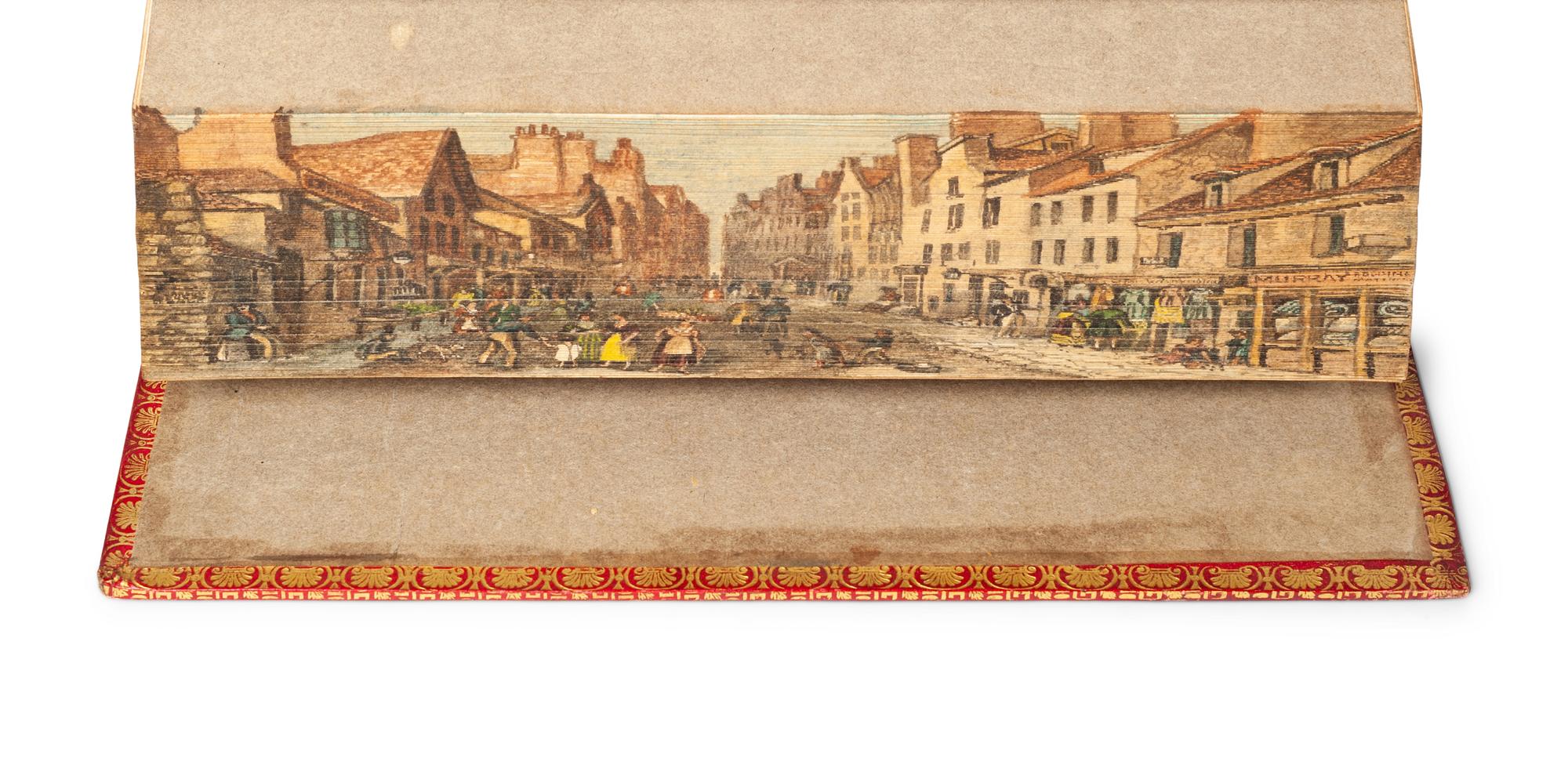 [FORE-EDGE PAINTING]. SCOTT, Walter, Sir (1771-1832). Peveril of the Peak . Edinburgh: Archibald, Constable and Co., 1822.