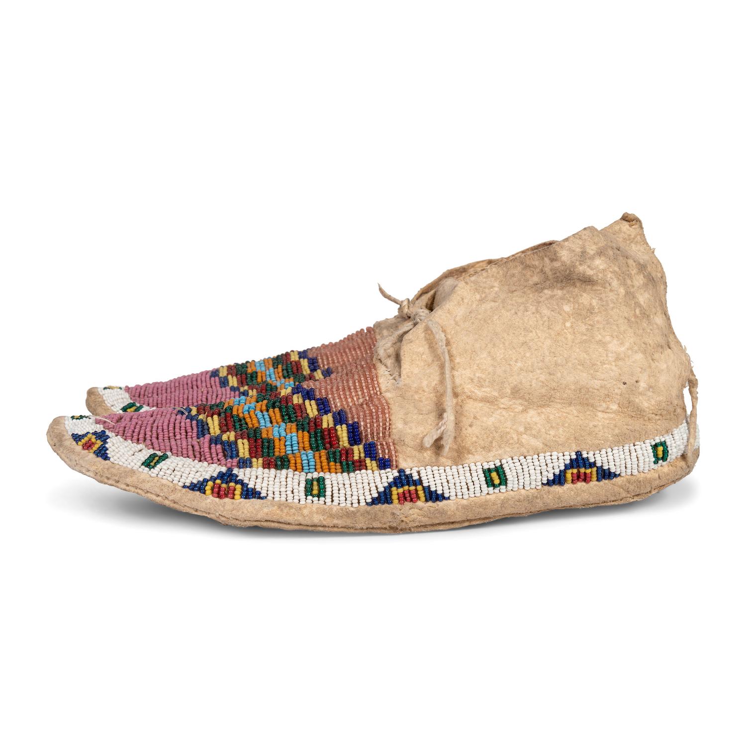 Sioux Beaded Hide Moccasins