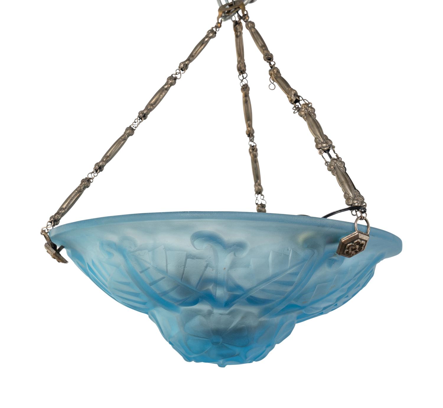 A Degue Frosted Glass Hanging Fixture