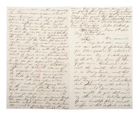 [CIVIL WAR - NAVY]. A group of 2 documents written by Officer Edward Potter with Vicksburg and Forts Philip & Jackson content, comprising: