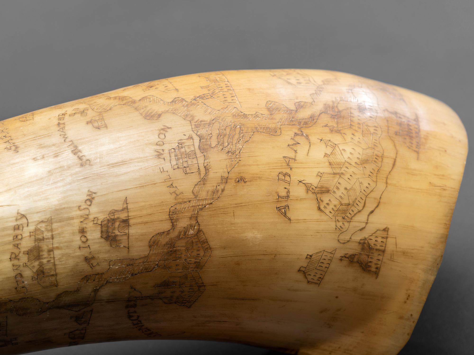 An American Engraved Powder Horn