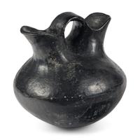 Santa Clara Blackware Pottery Wedding Vase