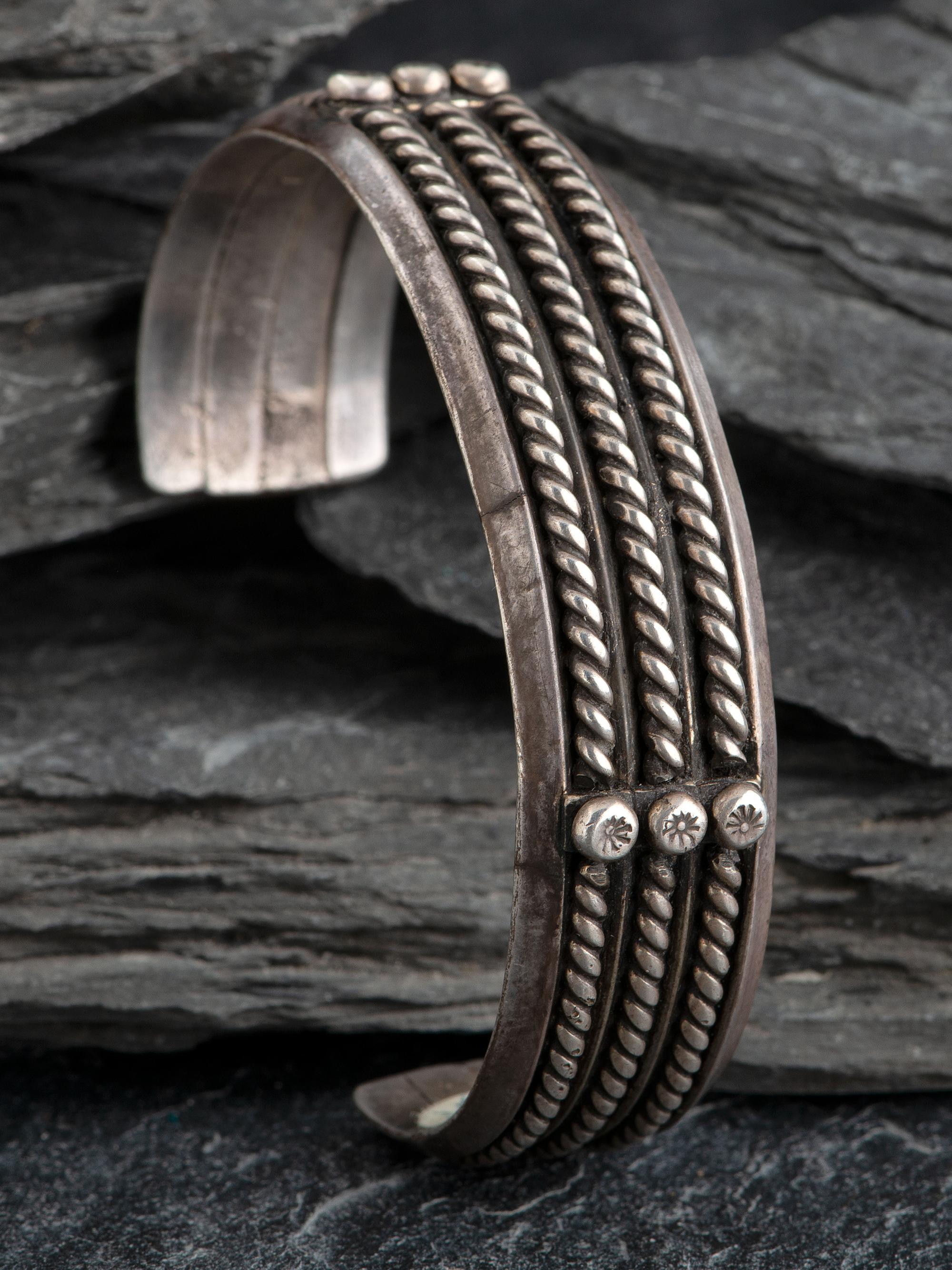 Navajo Ingot Twisted Wire Cuff Bracelet