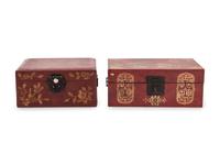 Four Chinese Gilt and Lacquered Boxes