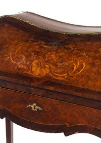 A Louis XV Style Marquetry Bureau En Pente