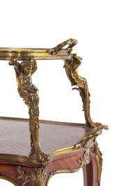 A Louis XV Style Gilt Bronze Mounted Two-Tier Table
