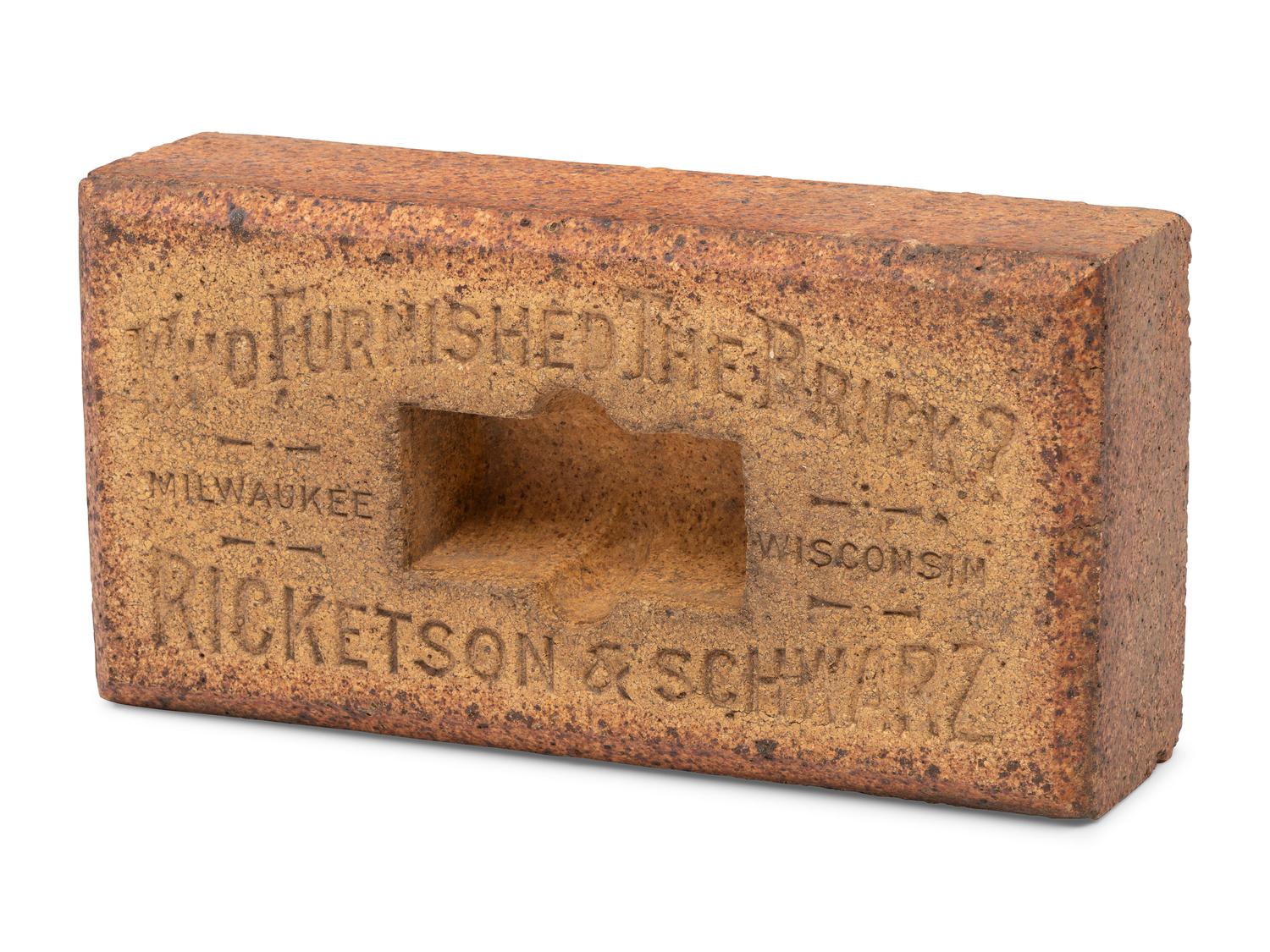 A Salesman Sample Advertising Brick