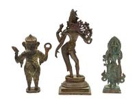 Three Indian Bronze Figures of Deities