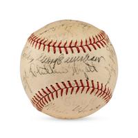 A 1934 Chicago White Sox Team Signed Autograph Baseball Featuring Al Simmons, Ted Lyons and Jocko Conlan (JSA Letter of Authenticity),