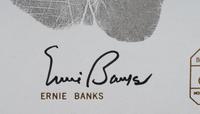 An Ernie Banks Signed Autograph Original Handprint Company Signed Handprint Display,