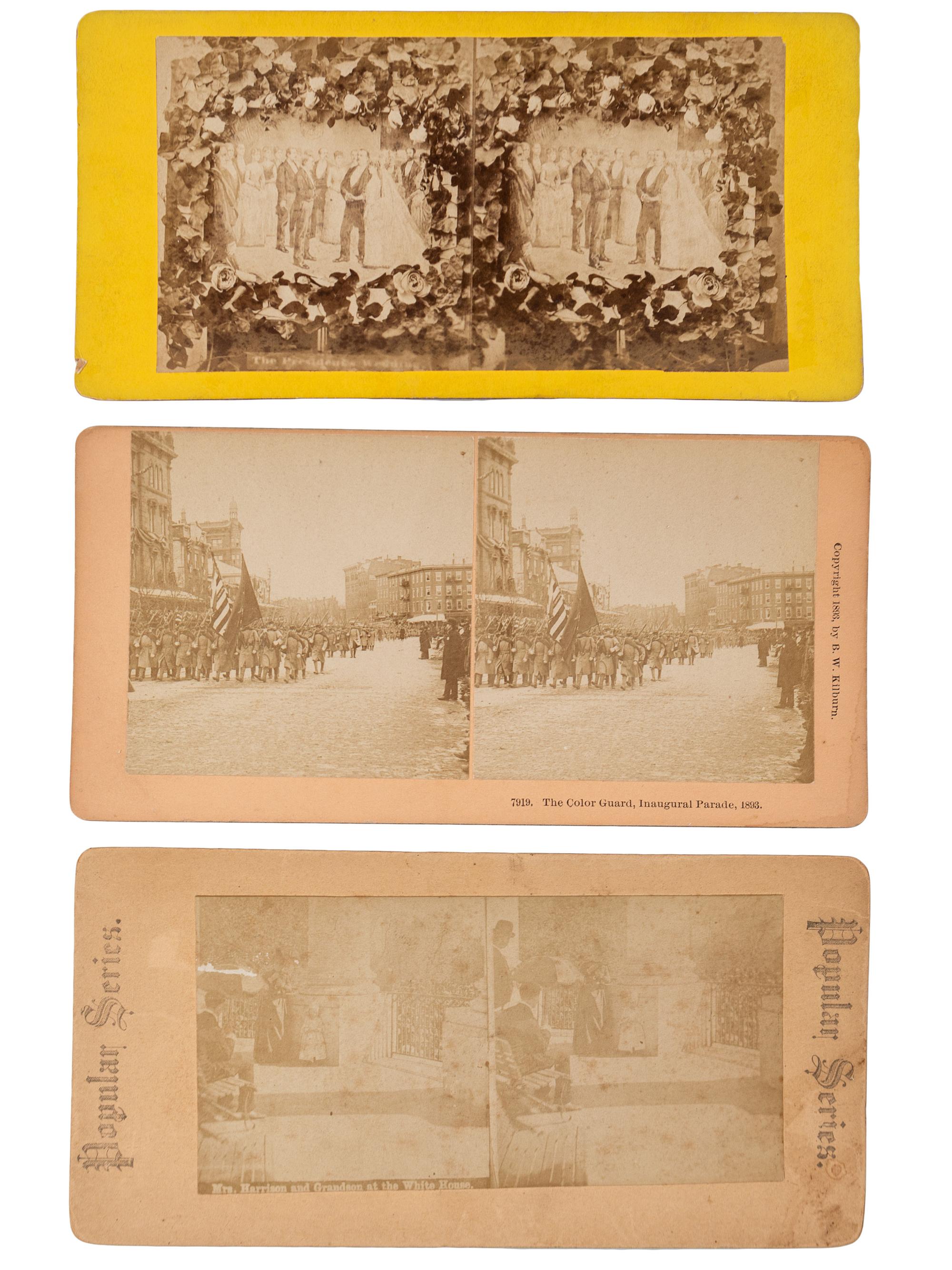 [EARLY PHOTOGRAPHY]. A group of approx. 95 stereoviews highlighted by images of US presidents, views in and around Washington, DC and Mount Vernon, and African American and female subjects.