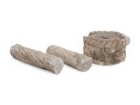 A Group of Three Italian Marble Column Fragments