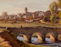 Jean Ferdinand Monchablon (French, 1855-1904) — Pont de la Saône à Monthureaux, Vosges