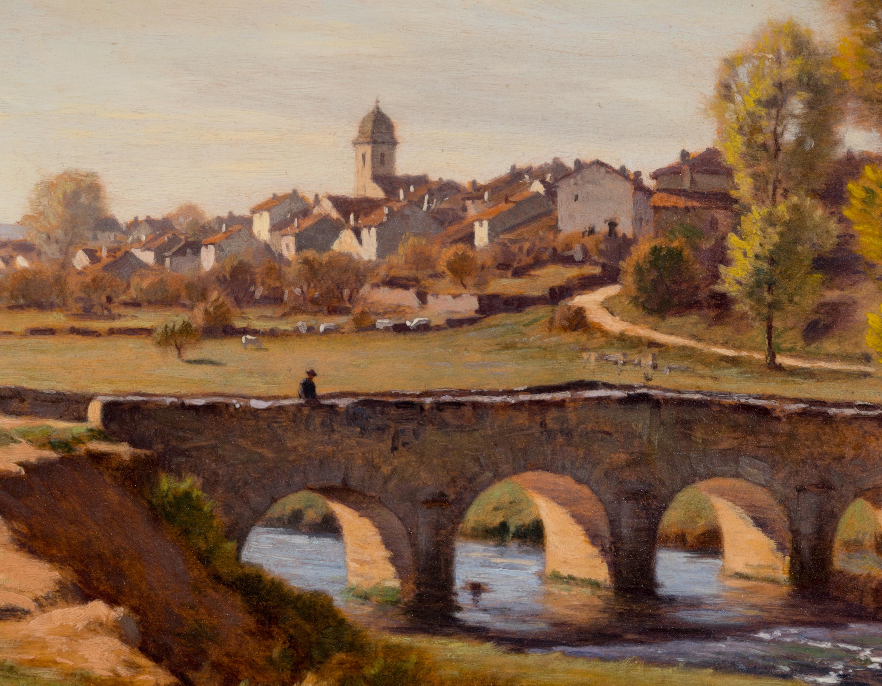 Jean Ferdinand Monchablon (French, 1855-1904) — Pont de la Saône à Monthureaux, Vosges