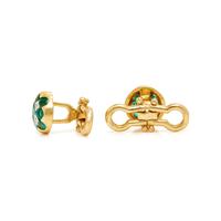 YELLOW GOLD, EMERALD, AND DIAMOND DRESS SET