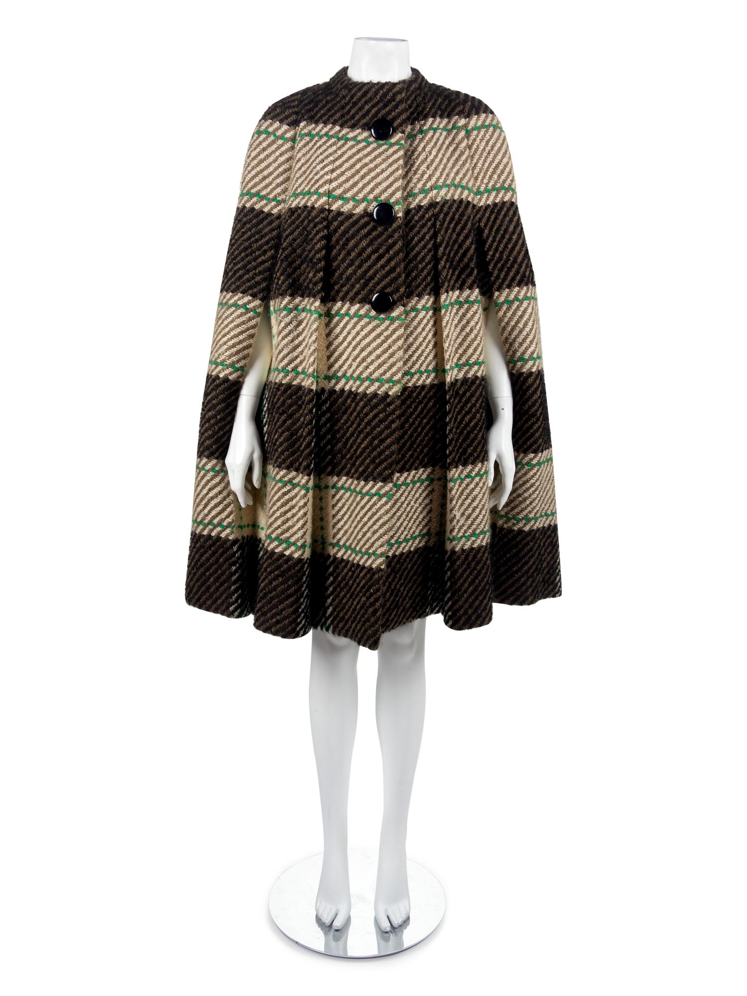 One Norman Norell Coat, One Alberto Fabiani Coat, and One Pauline Trigère Cape, 1960s — Sold to benefit the Art Acquisition Fund at the Indianapolis Museum of Art at Newfield.